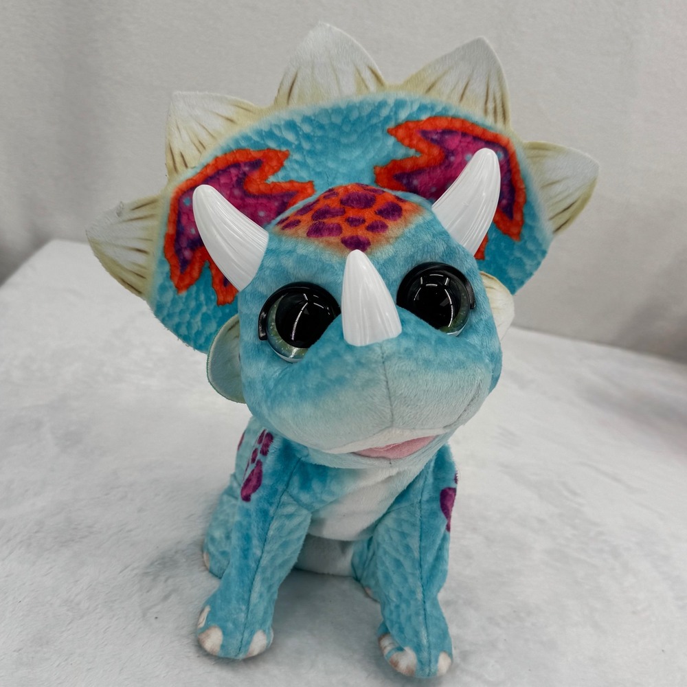 FurReal Friends Hoppin Interactive Pet Toy Munchin Rex Triceratops Baby Dinosaur